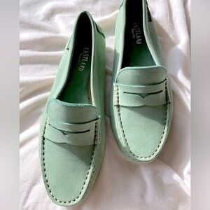 Eastland Patricia Mint Green Suede Loafers – Women’s 6.5M